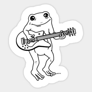 Electric Guitar Frog Sticker